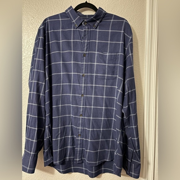 Faherty Men’s The All Time Shirt Navy Windowpane Casual Button Down,Tailored Fit - Picture 9 of 15